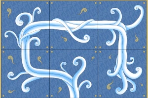 Tiles showing gusts of wind (art by Rachel Bales)